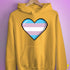 Transgender Pride 8-Bit Pixel Heart Hoodie - Mustard